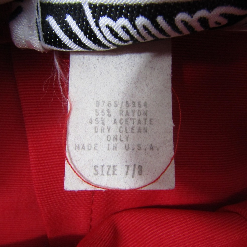 Marnie West Skirt Juniors 7/9 Red Pencil Knee Length Pleated USA Work‎ Office - Picture 3 of 6